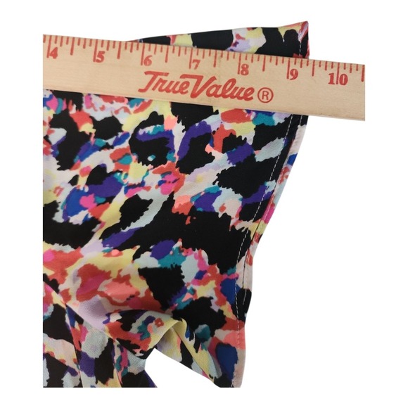 Metaphor Sheer Blouse Women L Pink Multicolor Floral Semi-Sheer Short Sleeve Top - Picture 13 of 14